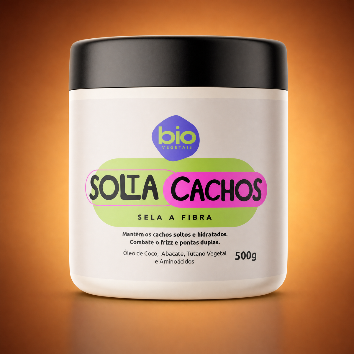 BTX Solta Cachos Vegano Biovegetais 500g aplicação nos cachos