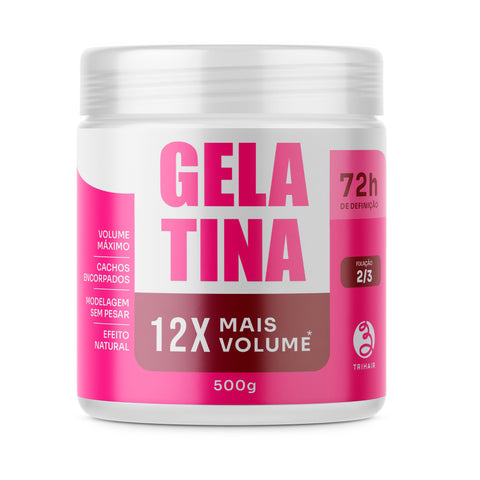 Gelatina Mais Volume Trihair 500g — Gelatina Modeladora para Cachos com Fixação Média