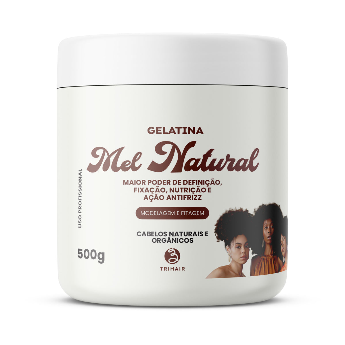 Gelatina Mel Natural Trihair cachos definidos vegano cruelty-free