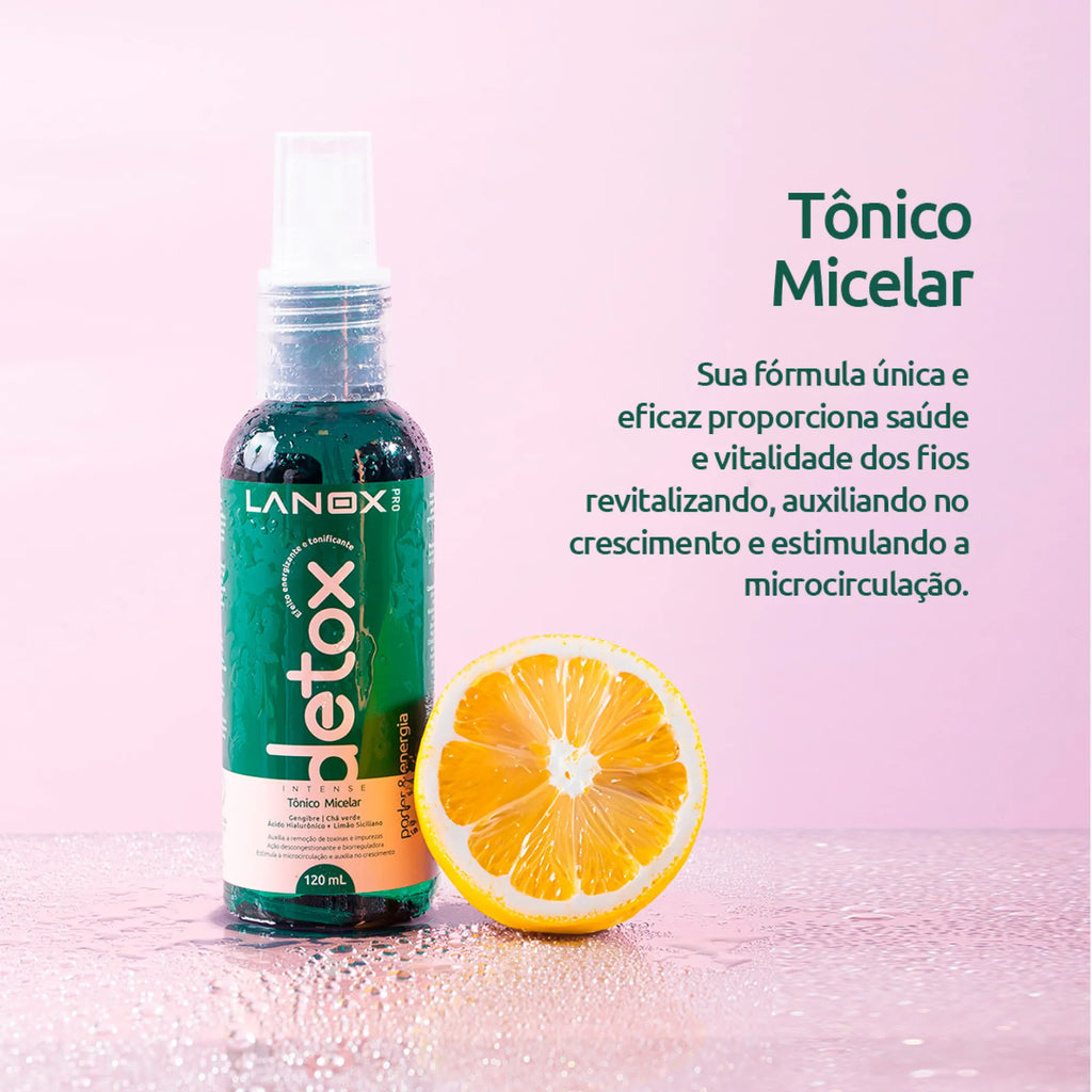 Tônico Micelar Detox Intense Lanox 120ml benefícios