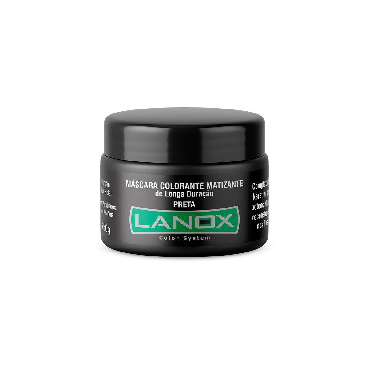 Máscara Colorante Preta Color System Lanox- 250g - Color System - Lanox