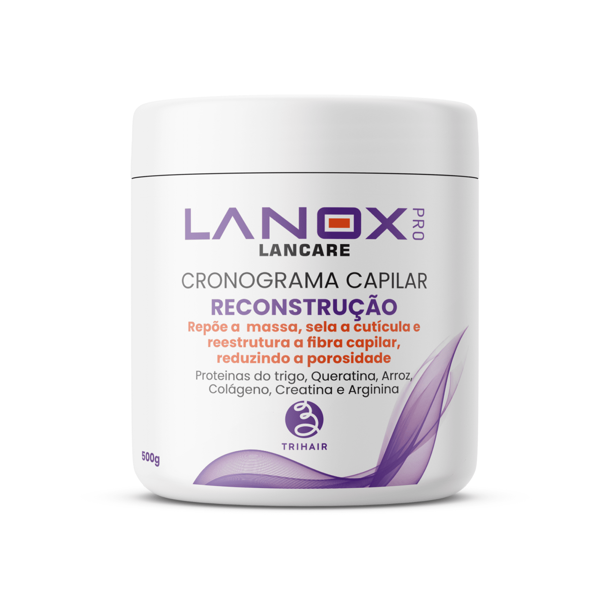 Máscara de Reconstrução Lanox - 500g - Cronograma Capilar Lancare - Lanox