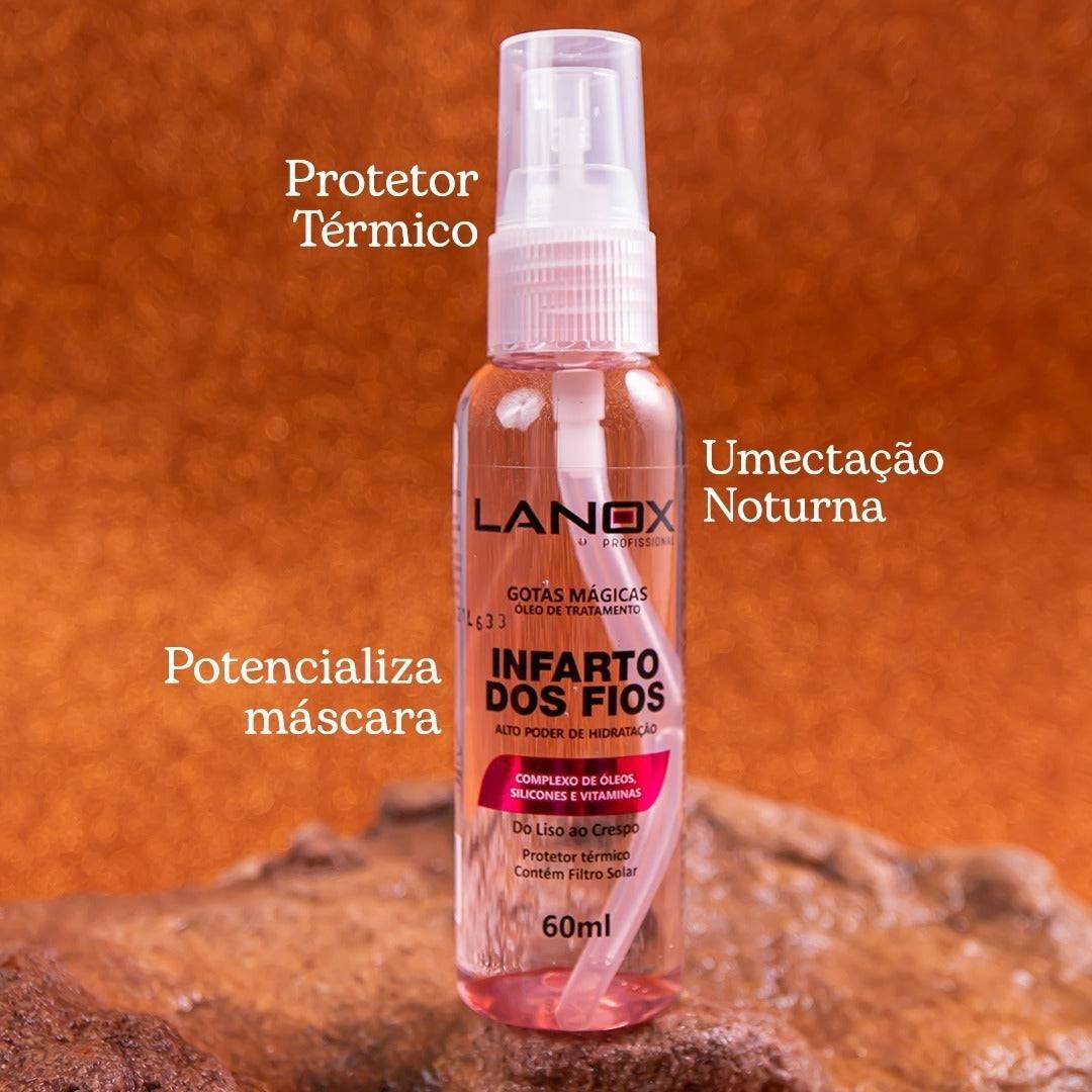 Gotas Mágicas Infarto dos Fios Lanox - 60ml - Trihair Cosméticos